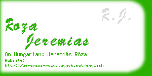 roza jeremias business card